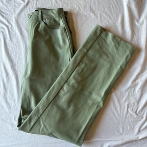 Zara - Sage Green Faux Leather Pants - Small